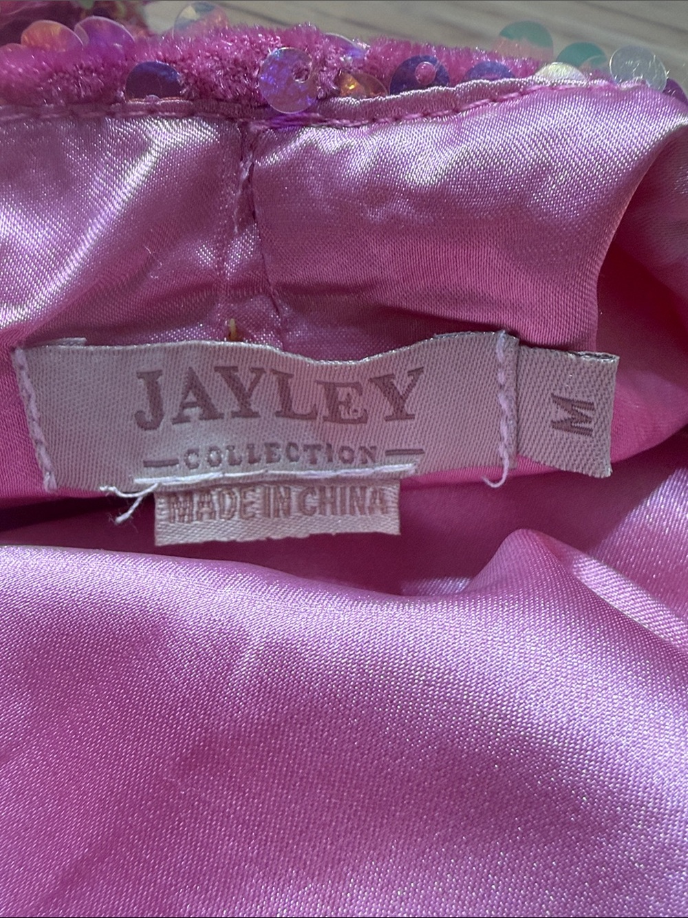 Pink Sequin Slip Dress - Picture 4 of 6